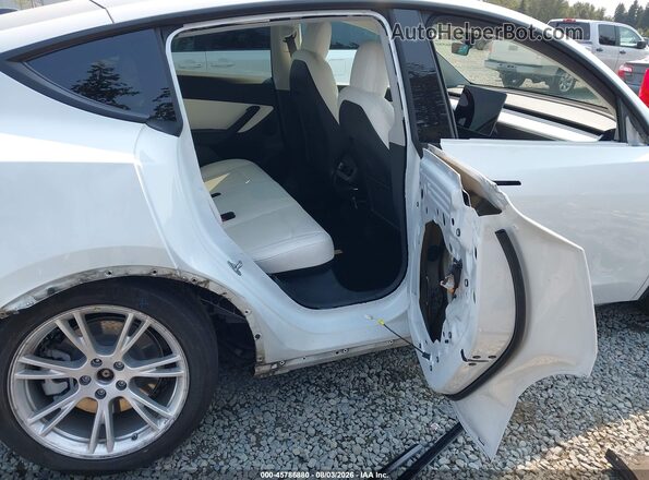 7SAYGDEE5NF411450 2022 TESLA MODEL Y White Widok naklejki z numerem VIN