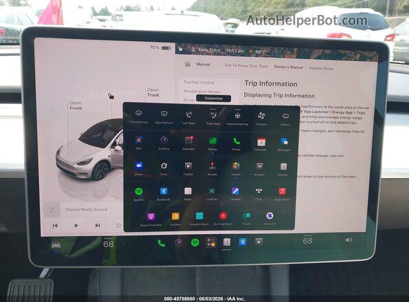 7SAYGDEE5NF411450 2022 TESLA MODEL Y White 