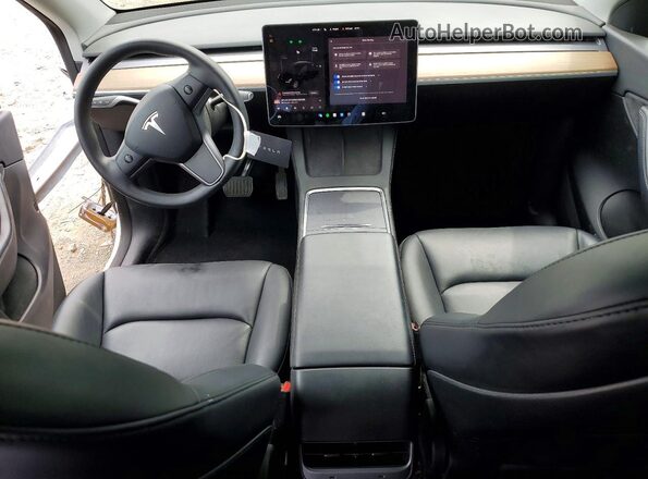 7SAYGDEE5NF422559 2022 TESLA MODEL Белый Вид панели приборов