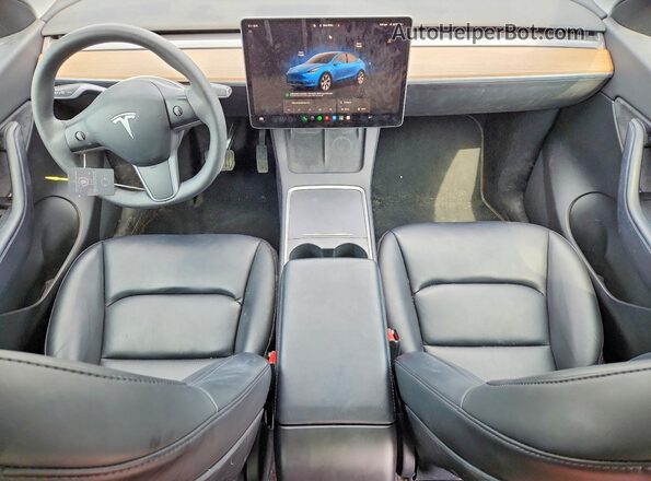 7SAYGDEE5NF454265 2022 TESLA OTHER Синий Вид панели приборов