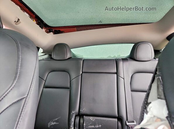 7SAYGDEE5PA027281 2023 TESLA MODEL Red Widok tylnych siedzeń