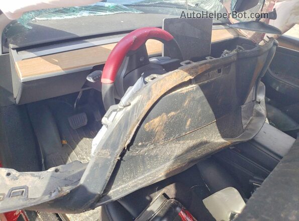 7SAYGDEE5PA073418 2023 TESLA MODEL Red Вид панелі приладів