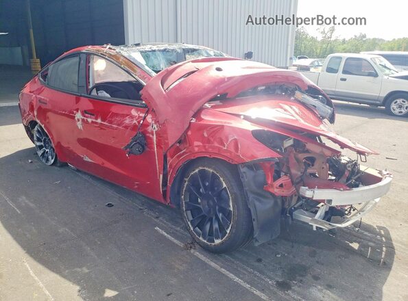 7SAYGDEE5PA073418 2023 TESLA MODEL Red Передня права чверть