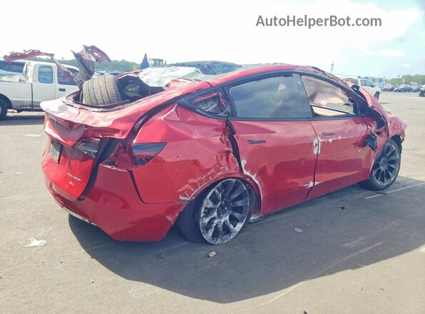 7SAYGDEE5PA073418 2023 TESLA MODEL Red Задня права чверть