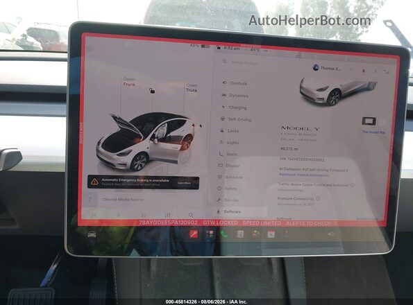 7SAYGDEE5PA120902 2023 TESLA MODEL Y White 