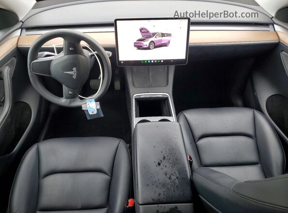 7SAYGDEE5PF858069 2023 TESLA MODEL Charcoal Առջևի վահանակի տեսք