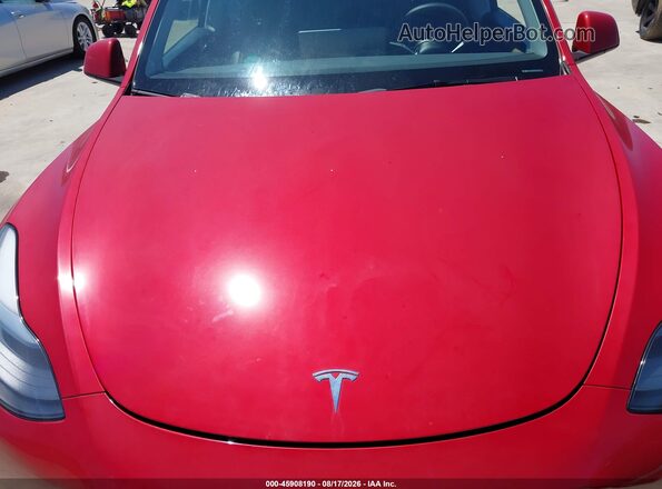 7SAYGDEE5RA217617 2024 TESLA MODEL Y Red Widok z tyłu