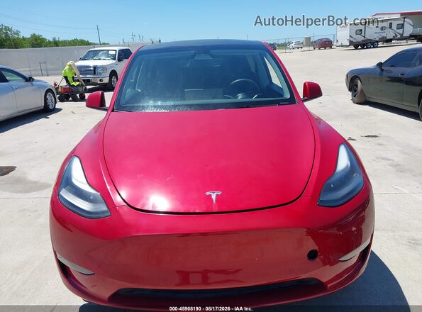 7SAYGDEE5RA217617 2024 TESLA MODEL Y Red Widok deski rozdzielczej
