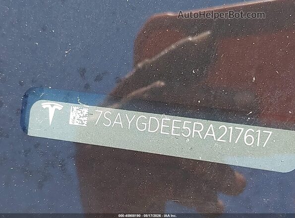 7SAYGDEE5RA217617 2024 TESLA MODEL Y Red Widok komory silnika