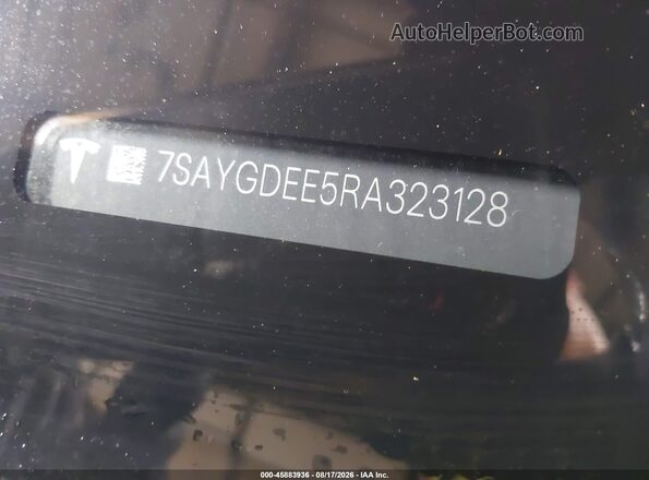 7SAYGDEE5RA323128 2024 TESLA MODEL Y Черный 