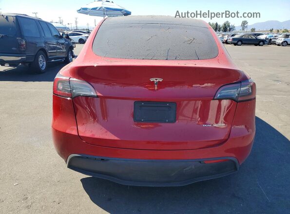 7SAYGDEE6PA053632 2023 TESLA MODEL Red Вид ззаду