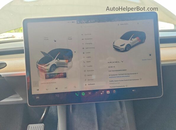 7SAYGDEE6PA138521 2023 TESLA MODEL White Вид щитка приладів