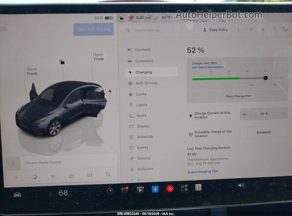 7SAYGDEE6PA194667 2023 TESLA MODEL Y Gray 