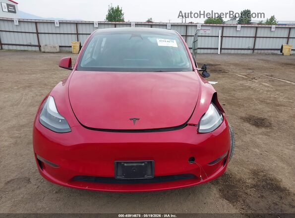 7SAYGDEE6PF741651 2023 TESLA MODEL Y Red Dashboard view