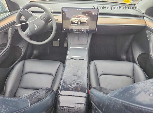 7SAYGDEE6PF944491 2023 TESLA MODEL Y Gray Вид панелі приладів