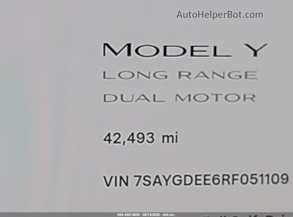 7SAYGDEE6RF051109 2024 TESLA MODEL Y White Սալոնի 360 աստիճան տեսք