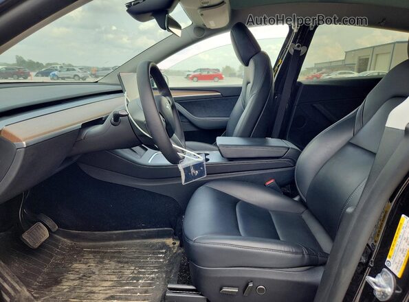 7SAYGDEE6SF307206 2025 TESLA MODEL Black Widok wnętrza z przodu