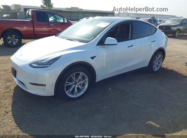 7SAYGDEE7NF423390 2022 TESLA MODEL Y White Vista tres cuartos delantera izquierda