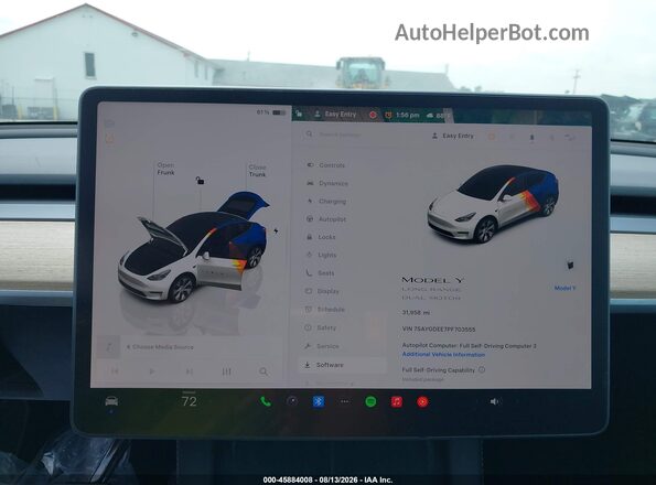 7SAYGDEE7PF703555 2023 TESLA MODEL Y White 