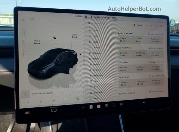 7SAYGDEE7TA625706 2026 TESLA MODEL Gray Vista del cuadro de instrumentos