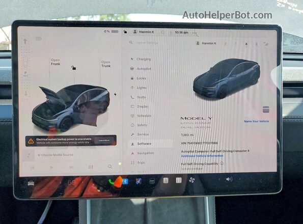 7SAYGDEE7TF517668 2026 TESLA MODEL Charcoal Widok zestawu wskaźników