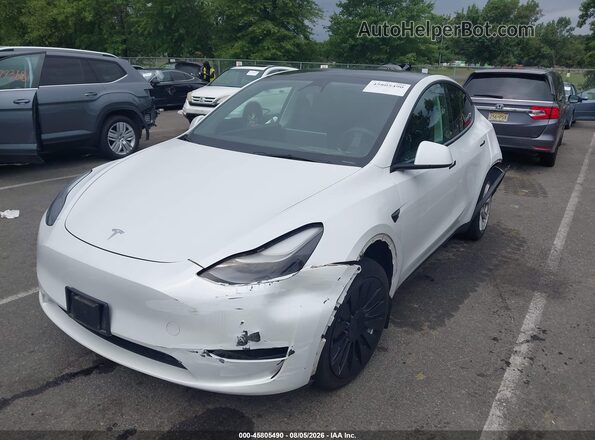 7SAYGDEE8PF593955 2023 TESLA MODEL Y White Передня ліва чверть