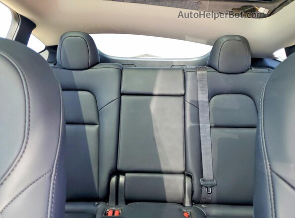 7SAYGDEE8PF703645 2023 TESLA MODEL Gray Vista de los asientos traseros