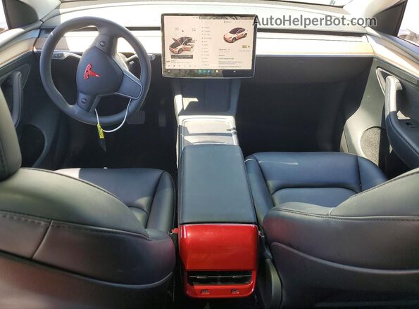 7SAYGDEE8PF857899 2023 TESLA MODEL White Dashboard view