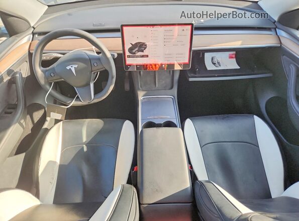 7SAYGDEE8PF868725 2023 TESLA MODEL Gray Widok deski rozdzielczej
