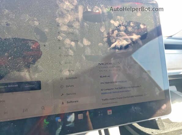 7SAYGDEE8PF928230 2023 TESLA MODEL Red Vista del cuadro de instrumentos