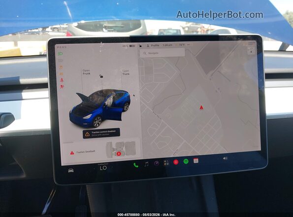 7SAYGDEE9NF348689 2022 TESLA MODEL Y Blue 