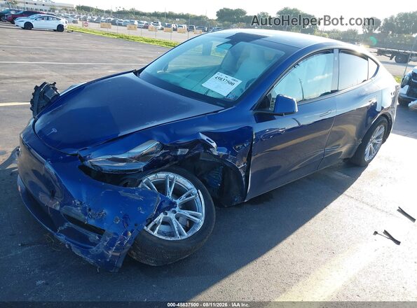 7SAYGDEE9NF515813 2022 TESLA MODEL Y Blue Передня ліва чверть