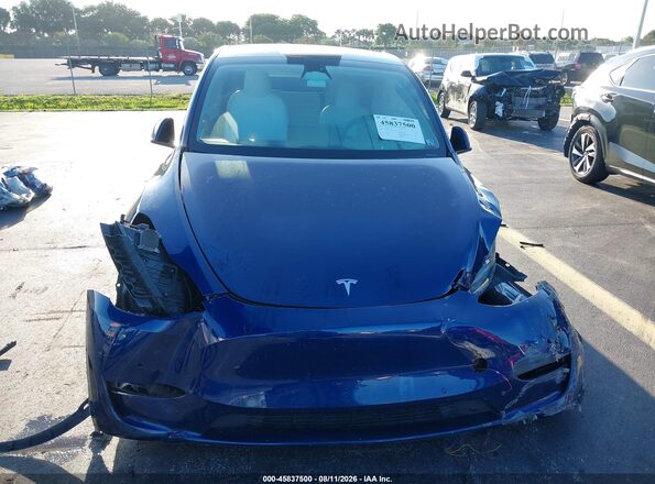 7SAYGDEE9NF515813 2022 TESLA MODEL Y Blue Вид ззаду