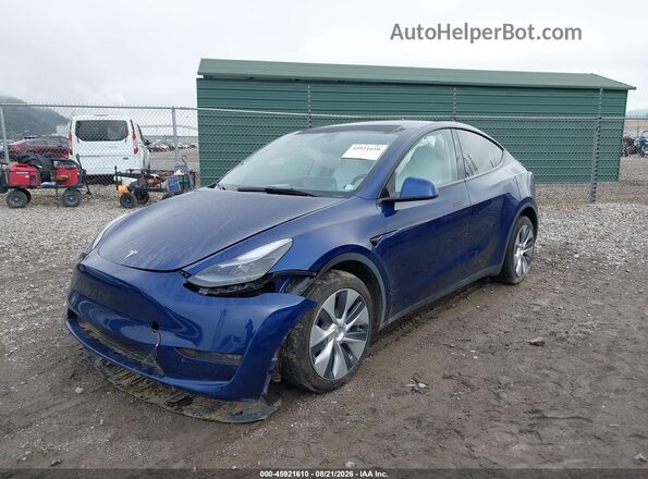 7SAYGDEE9PA170976 2023 TESLA MODEL Y Blue Передня ліва чверть