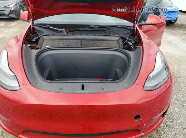 7SAYGDEE9PA177460 2023 TESLA MODEL Red ძრავის განყოფილების ხედი