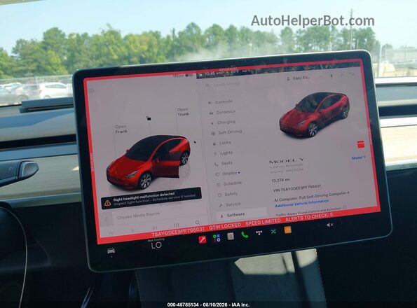 7SAYGDEE9PF796031 2023 TESLA MODEL Y Red 