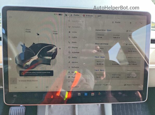 7SAYGDEE9RA321656 2024 TESLA MODEL Серебряный Вид щитка приборов