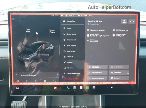 7SAYGDEE9TF634197 2026 TESLA MODEL Y Gray Вид задніх сидінь