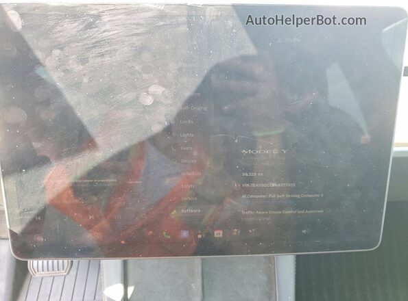 7SAYGDEEXNA017035 2022 TESLA MODEL Black Вид щитка приладів