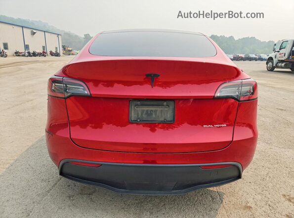 7SAYGDEEXNF339869 2022 TESLA MODEL Red Widok z tyłu