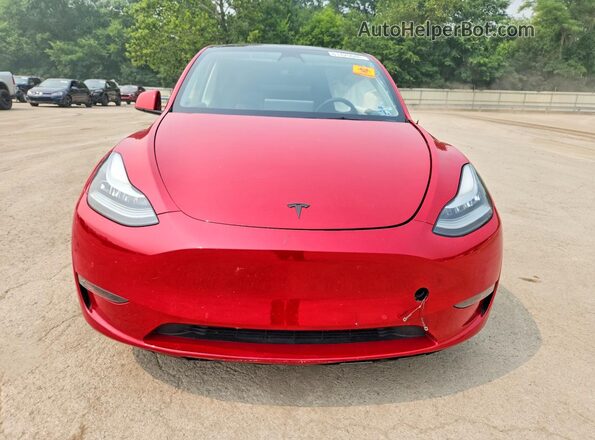 7SAYGDEEXNF339869 2022 TESLA MODEL Red Widok z przodu