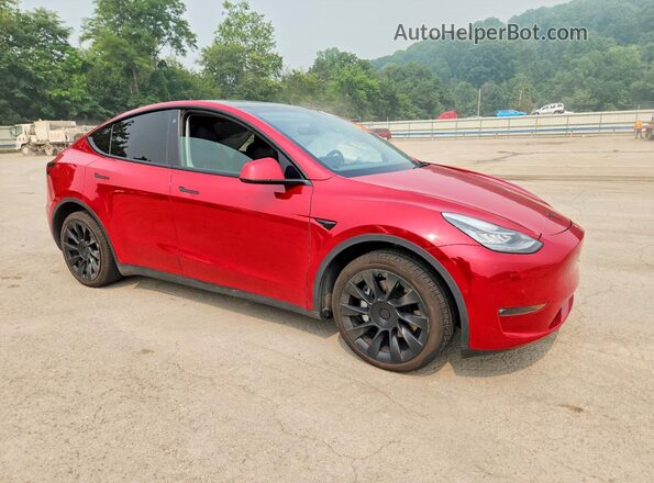 7SAYGDEEXNF339869 2022 TESLA MODEL Red Przód prawy