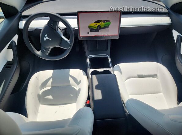 7SAYGDEEXNF508434 2022 TESLA MODEL Белый Вид панели приборов