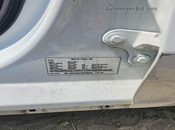 7SAYGDEEXNF508434 2022 TESLA MODEL Белый Вид подкапотного пространства