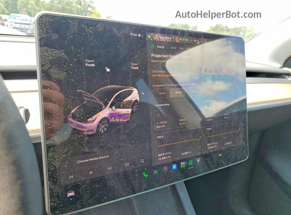 7SAYGDEEXPF664427 2023 TESLA MODEL Белый Вид щитка приборов