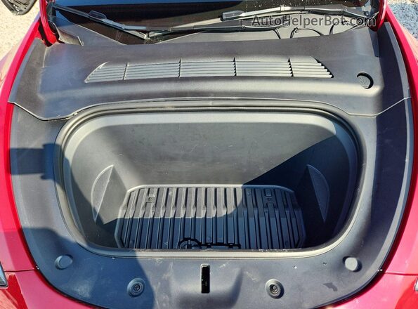 7SAYGDEEXPF808199 2023 TESLA MODEL Красный Вид задней части салона