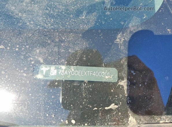 7SAYGDEEXTF400201 2026 TESLA MODEL Black VIN sticker view