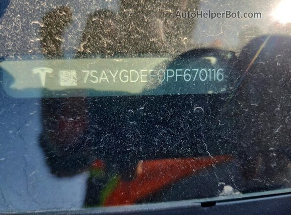 7SAYGDEF0PF670116 2023 TESLA MODEL Black ძრავის განყოფილების ხედი