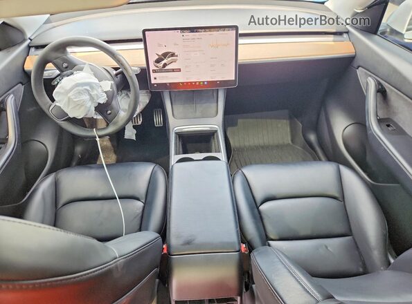 7SAYGDEF2NF324386 2022 TESLA MODEL White Vista del salpicadero