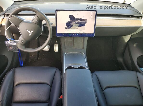 7SAYGDEF2NF569446 2022 TESLA MODEL Серый Вид панели приборов
